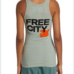 Free City Grey ribbed tank top